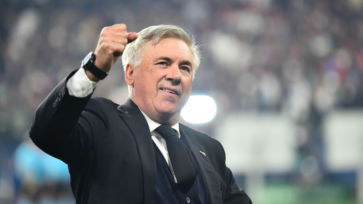 Carlo Ancelotti guides Real Madrid as they aim to defend their Champions League title.